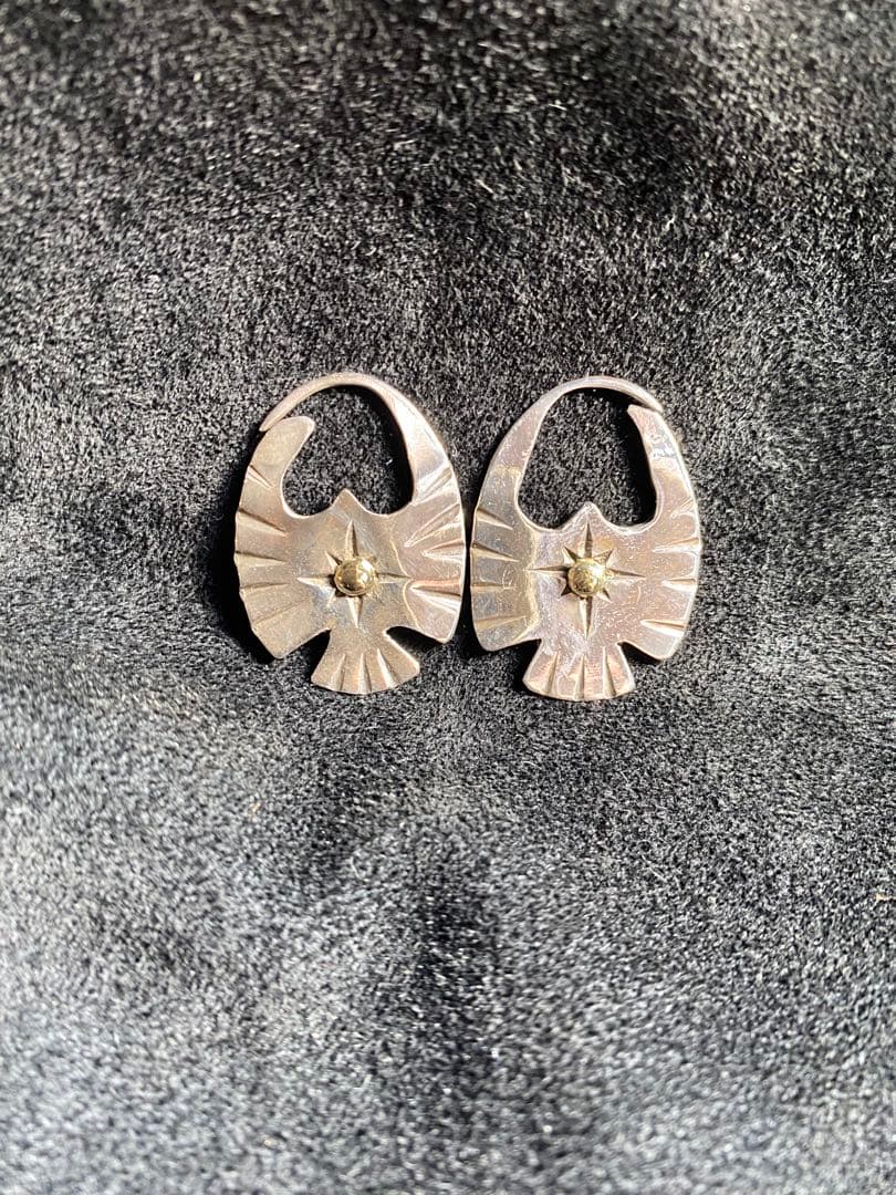 ハンドメイド ピアス　イーグル　左右セット