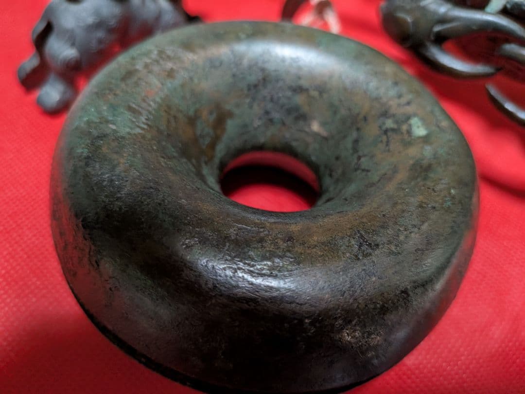 江戸時代後期幕末〜明治時代前半期頃時代古銅製（大）馬鈴直径１０Ｘ胴径３１当事物