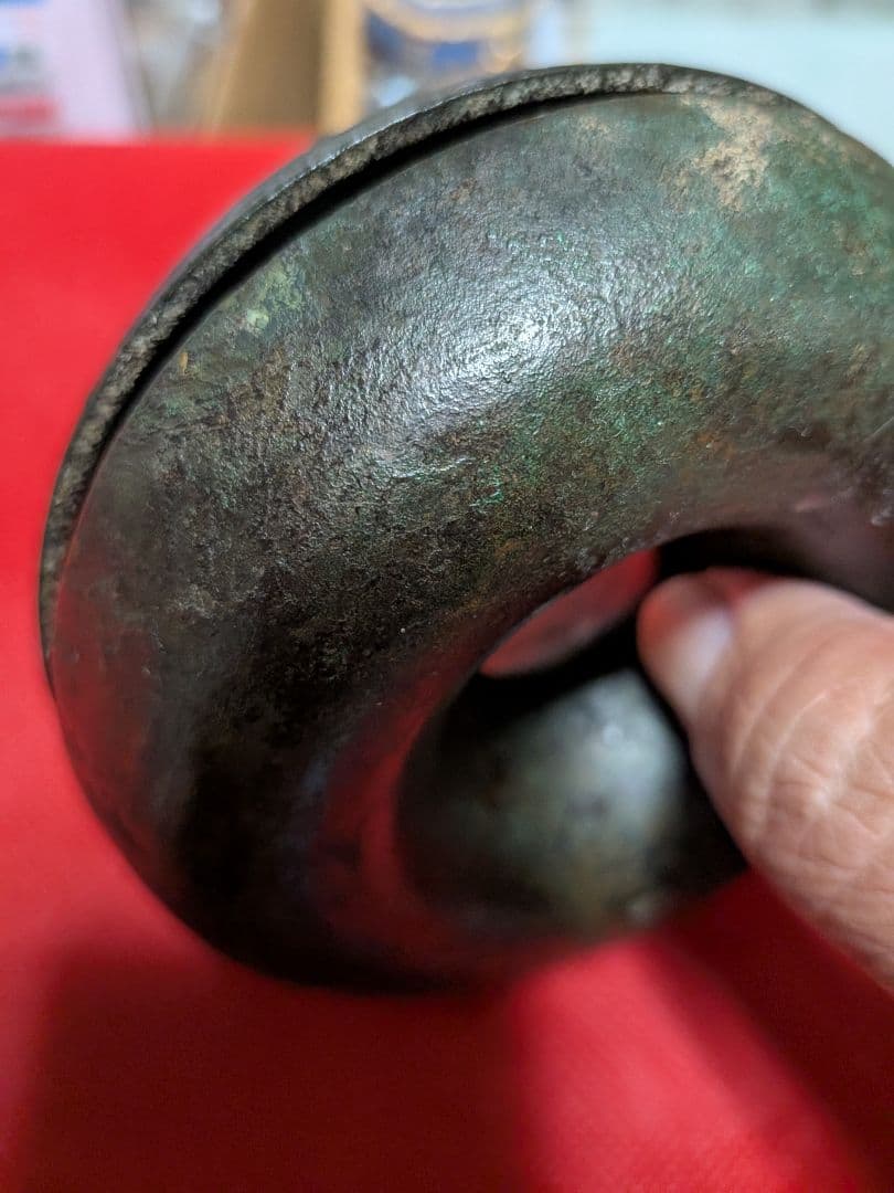 江戸時代後期幕末〜明治時代前半期頃時代古銅製（大）馬鈴直径１０Ｘ胴径３１当事物