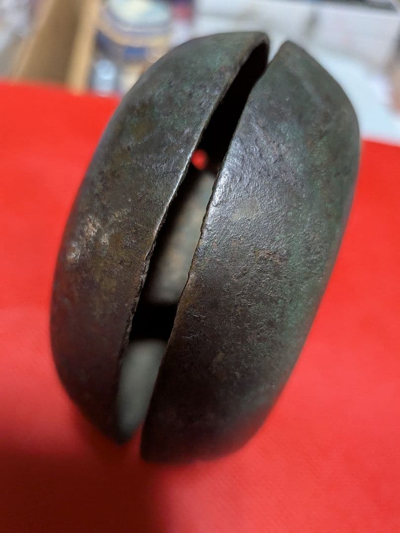 江戸時代後期幕末〜明治時代前半期頃時代古銅製（大）馬鈴直径１０Ｘ胴径３１当事物