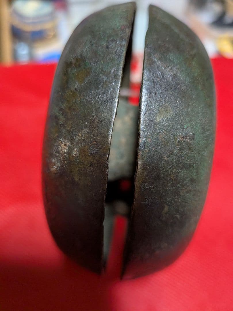 江戸時代後期幕末〜明治時代前半期頃時代古銅製（大）馬鈴直径１０Ｘ胴径３１当事物