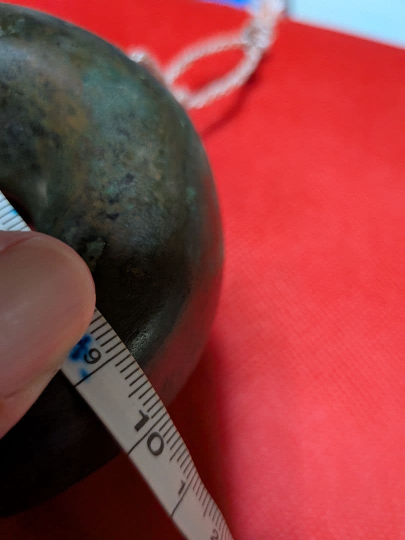 江戸時代後期幕末〜明治時代前半期頃時代古銅製（大）馬鈴直径１０Ｘ胴径３１当事物