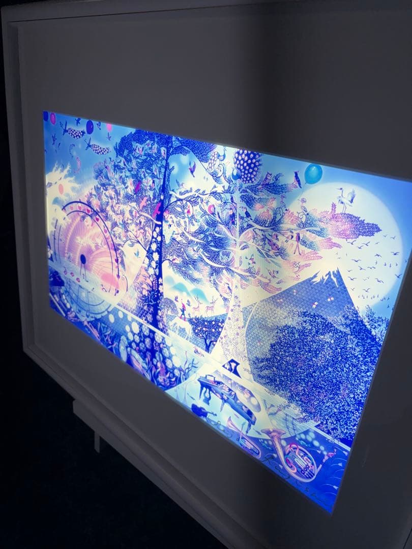 藤城清治　生命讃歌　直筆サイン入り　ライトアップアート　59/250