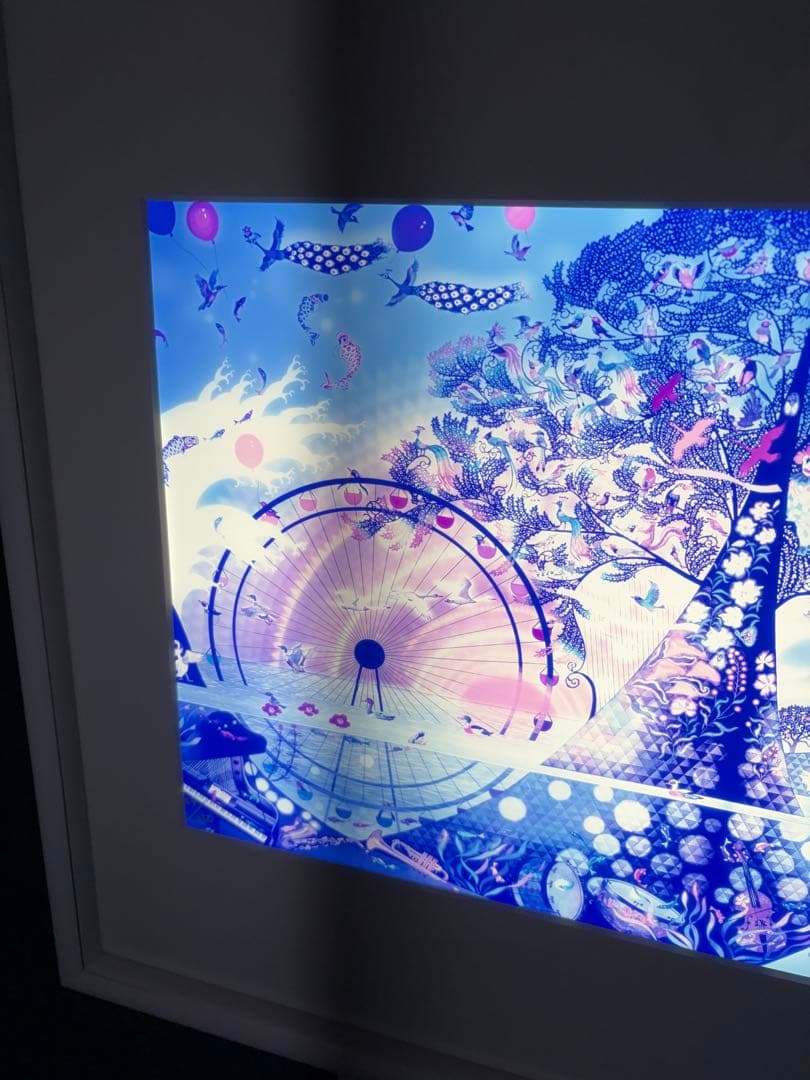 藤城清治　生命讃歌　直筆サイン入り　ライトアップアート　59/250