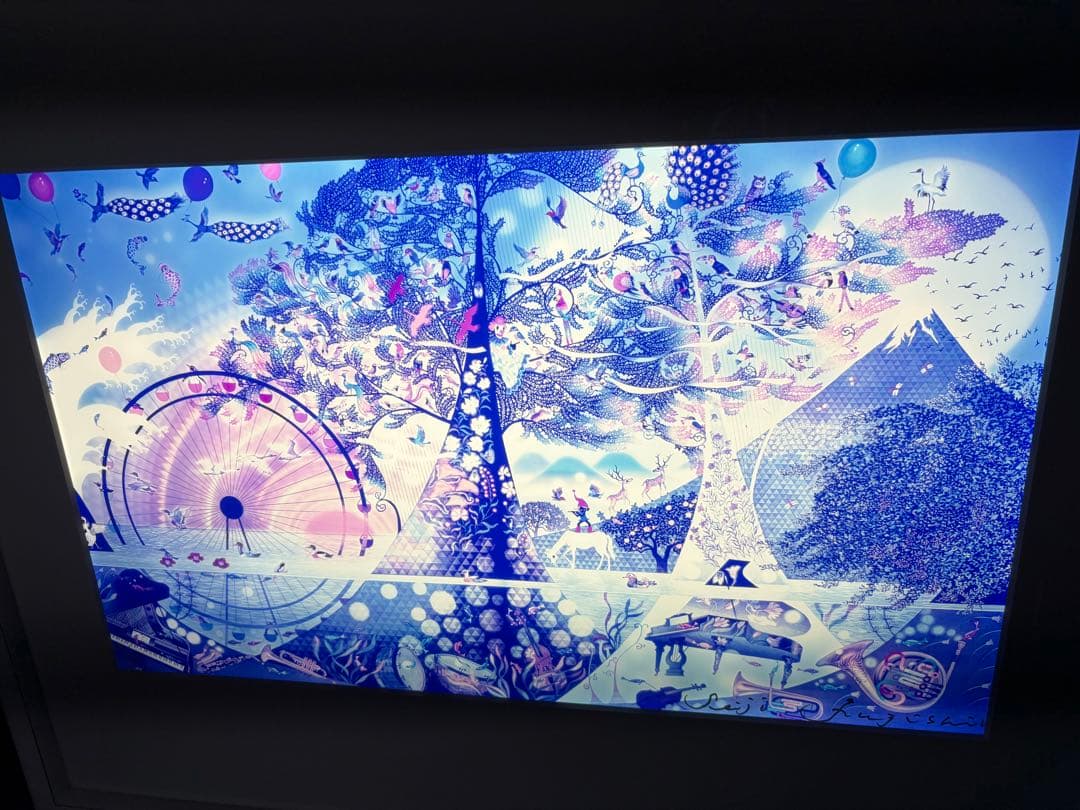 藤城清治　生命讃歌　直筆サイン入り　ライトアップアート　59/250