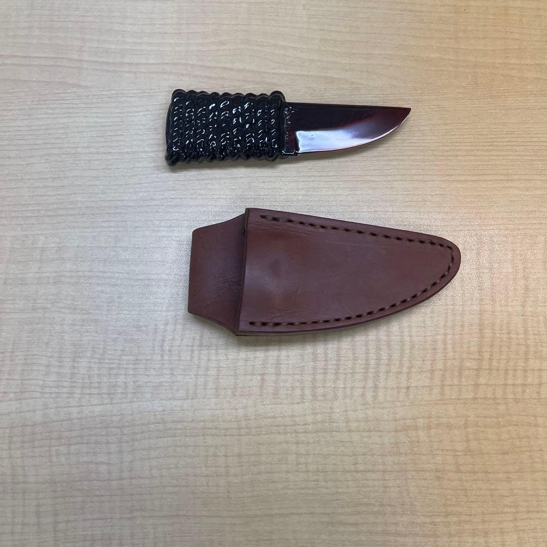 武田刃物・縄包乾漆小刀[溜漆]赤