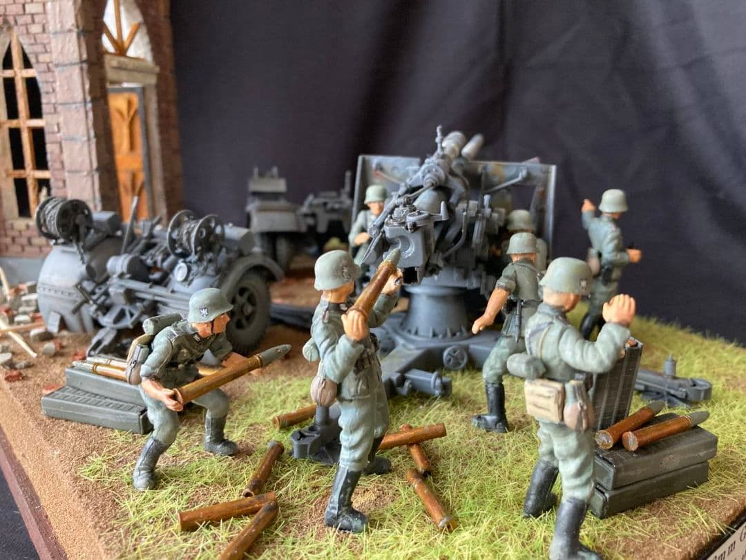 ドイツ 88mm砲 Flak 36、東部戦線　ミリタリー　ジオラマ