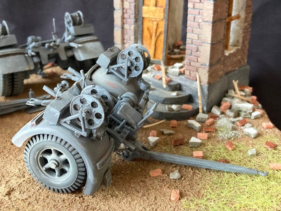 ドイツ 88mm砲 Flak 36、東部戦線　ミリタリー　ジオラマ