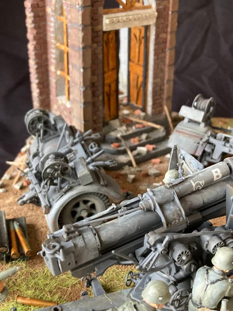 ドイツ 88mm砲 Flak 36、東部戦線　ミリタリー　ジオラマ