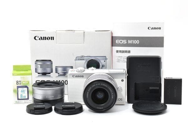 【美品】キャノン Canon EOS M100 ダブルレンズキット ミラーレス