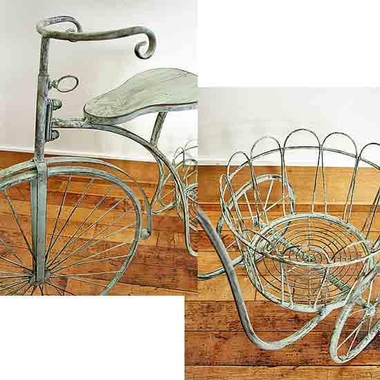 フラワーポット 三輪車 フレンチ アイアン シャビー 6864