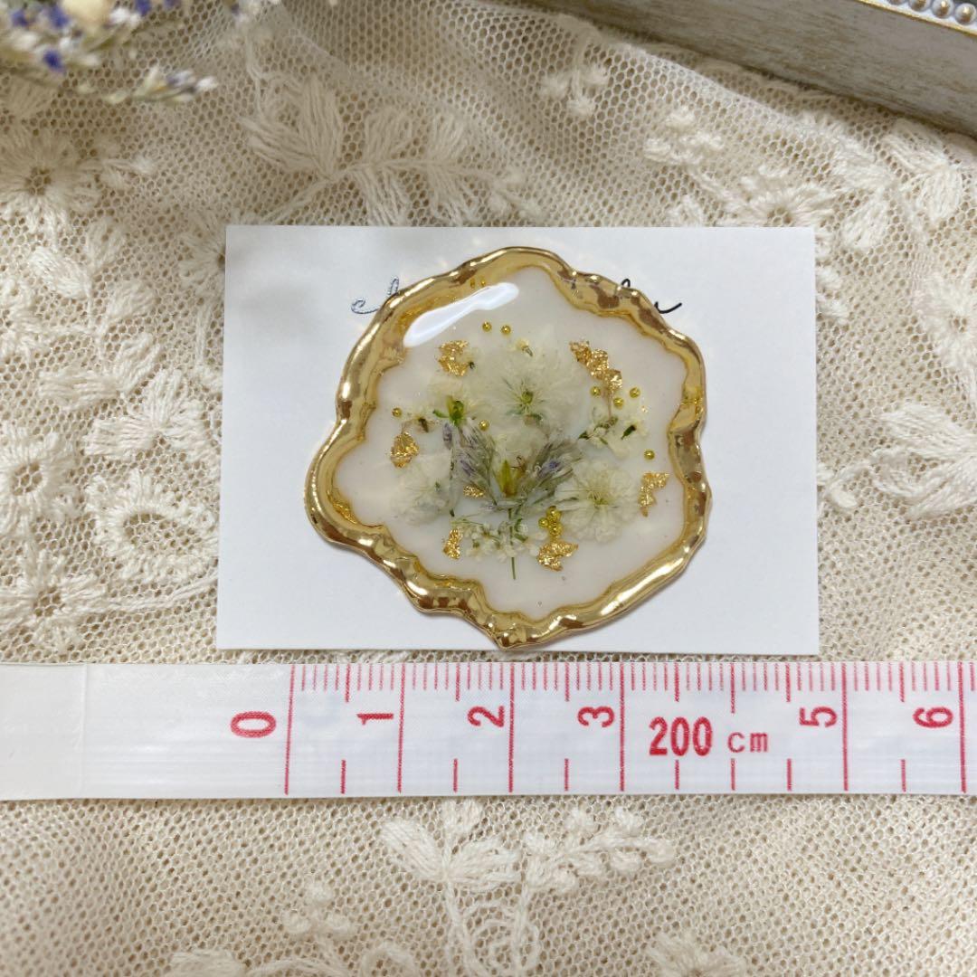 ハンドメイド　レジン　お花　ヘアゴム　ポニーフック　ブローチ　no.175