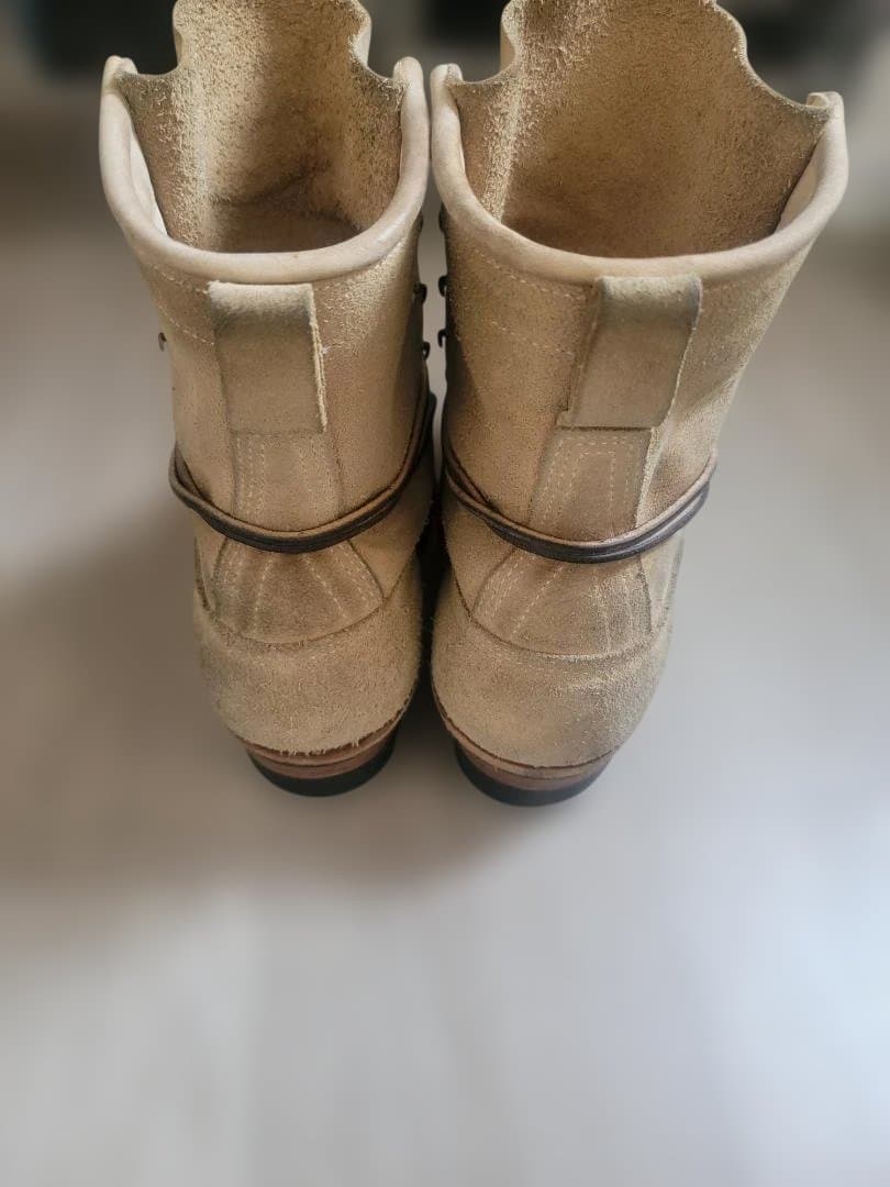 ホワイツ　ベージュ スエード ミリタリーブーツ ハイカット