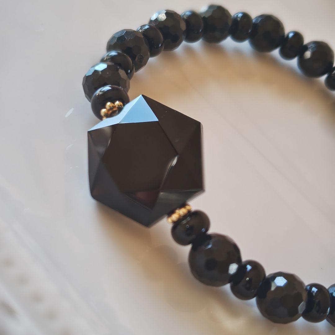 ご確認専用です♡モリオン六芒星　黒翡翠　黒瑪瑙ボタン