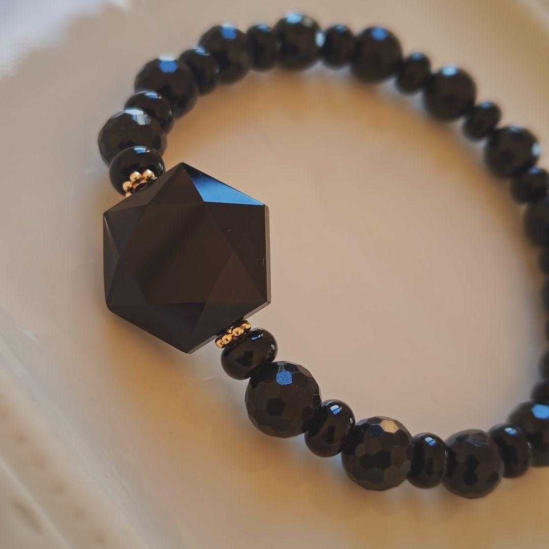 ご確認専用です♡モリオン六芒星　黒翡翠　黒瑪瑙ボタン