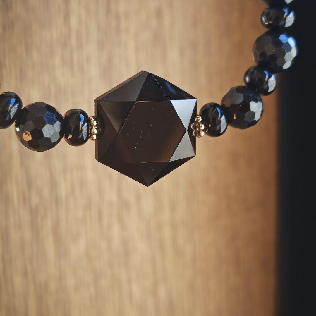 ご確認専用です♡モリオン六芒星　黒翡翠　黒瑪瑙ボタン