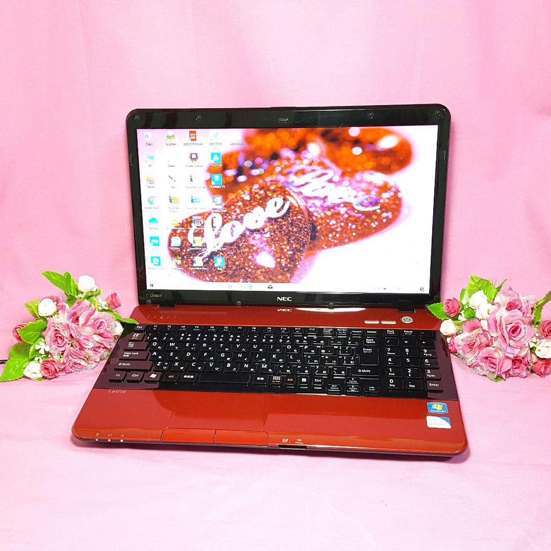 最新Window11搭載★新品SSD256GB★メモリ8GB★Office★赤色
