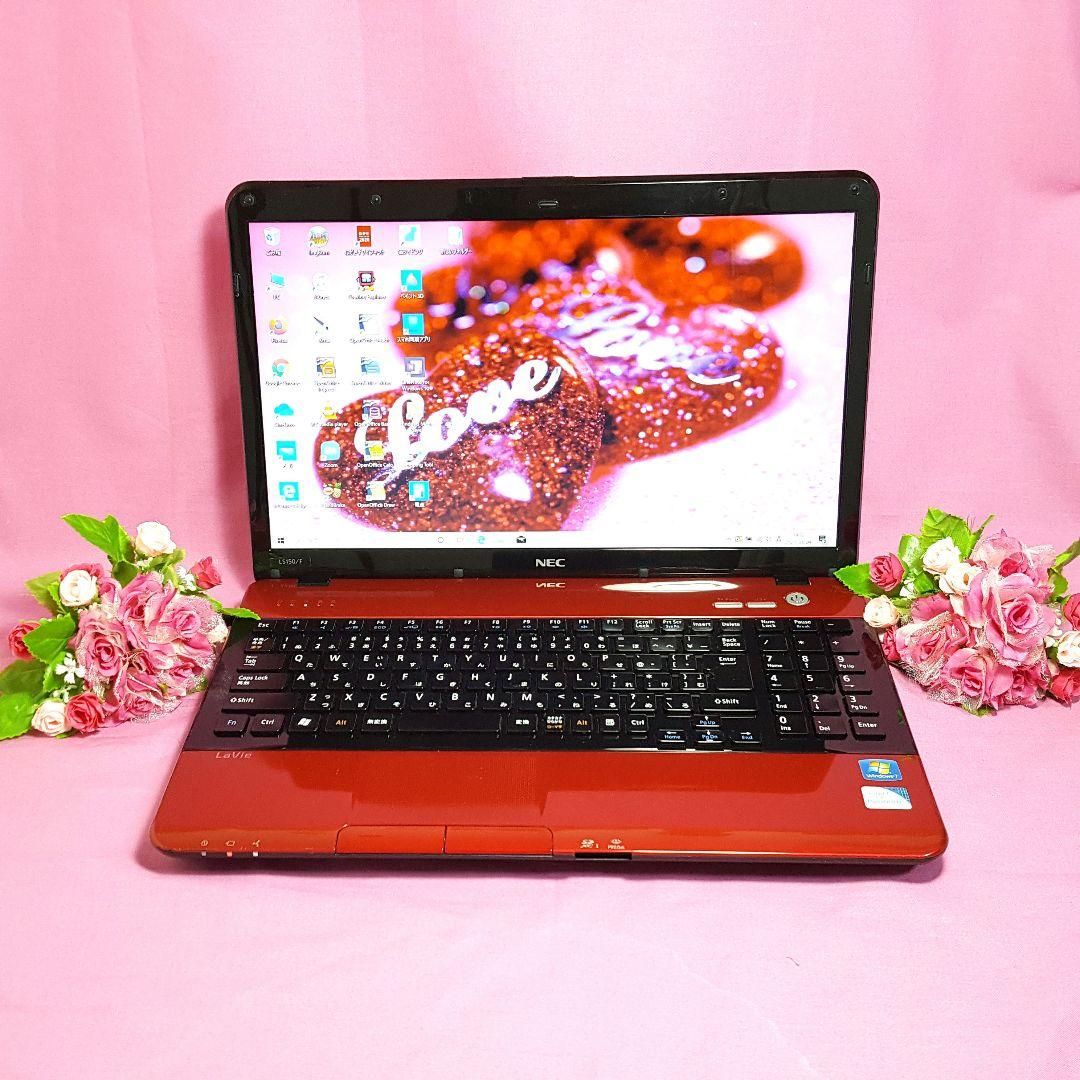 最新Window11搭載★新品SSD256GB★メモリ8GB★Office★赤色