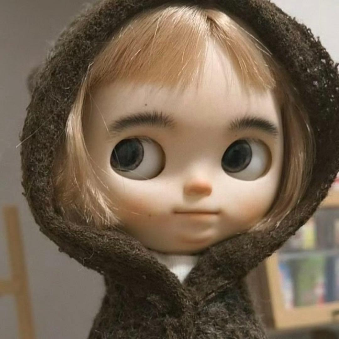 カスタムブライス 海外作家様 太眉ちゃん かわいい 個性的 微笑む ドール