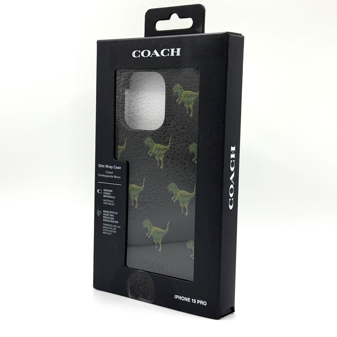 【新品】コーチ COACH iPhone15 Pro ケース レキシー 恐竜