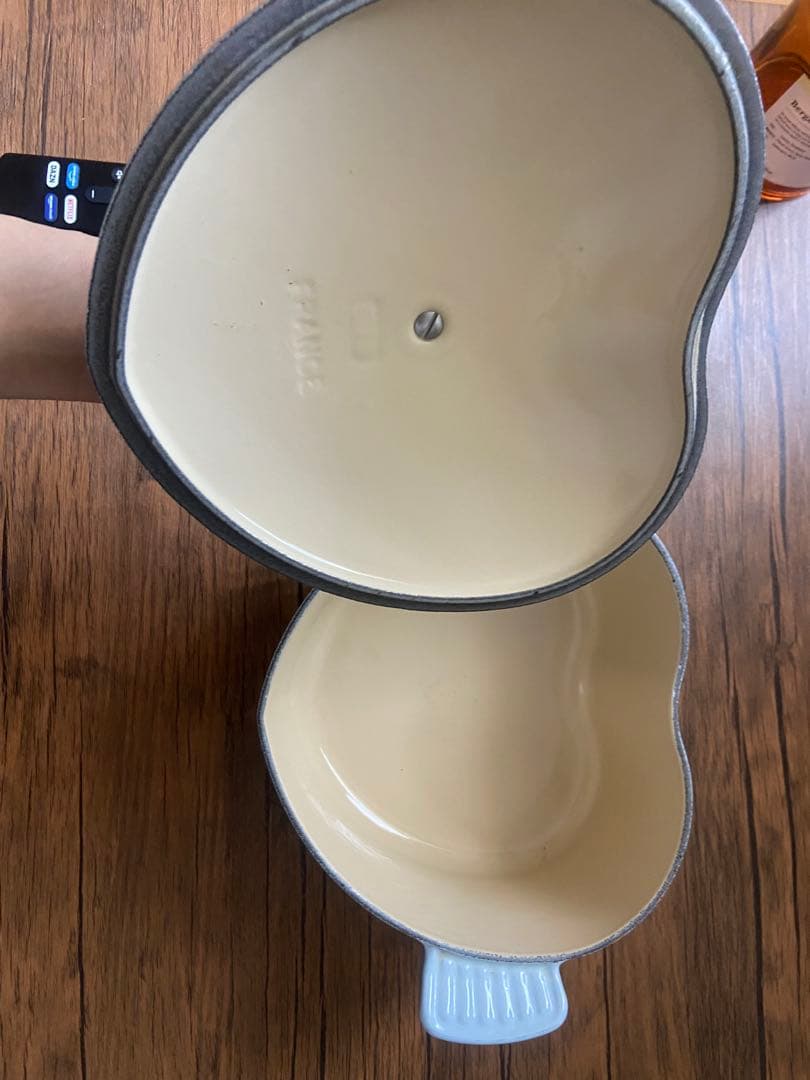 ル・クルーゼ　ココット・ダムール ループ コースタルブルー