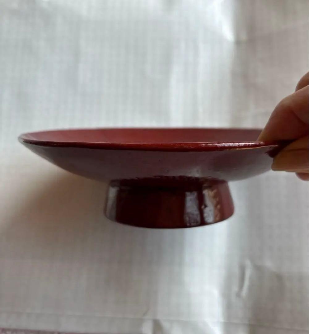 作家もの　漆器　原清　台皿　丸皿