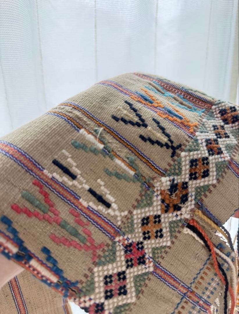 【新品】手織り 民族布 刺繍 伝統工芸 ハンドメイド タイ　希少　カレン族