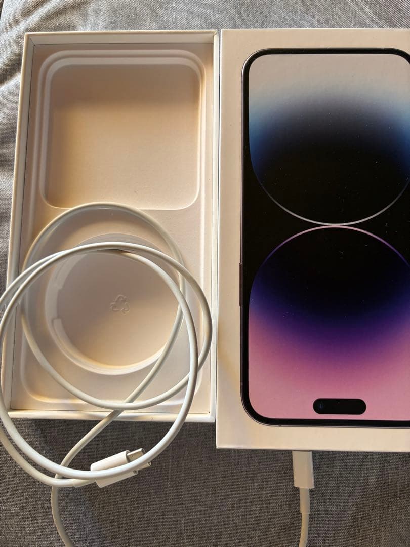 明*り様 Apple iPhone 14Pro max ディープパープル　256