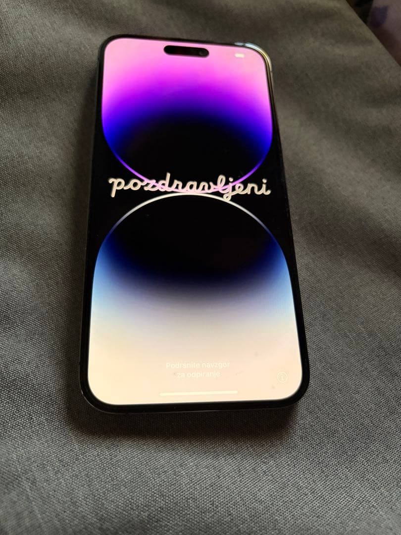 明*り様 Apple iPhone 14Pro max ディープパープル　256