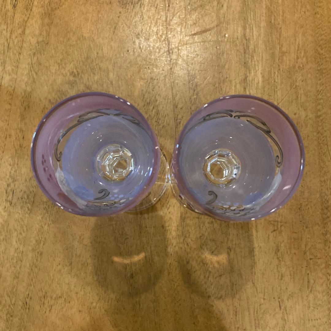 ボヘミアクリスタル80年代ビンテージリキュールグラスペア