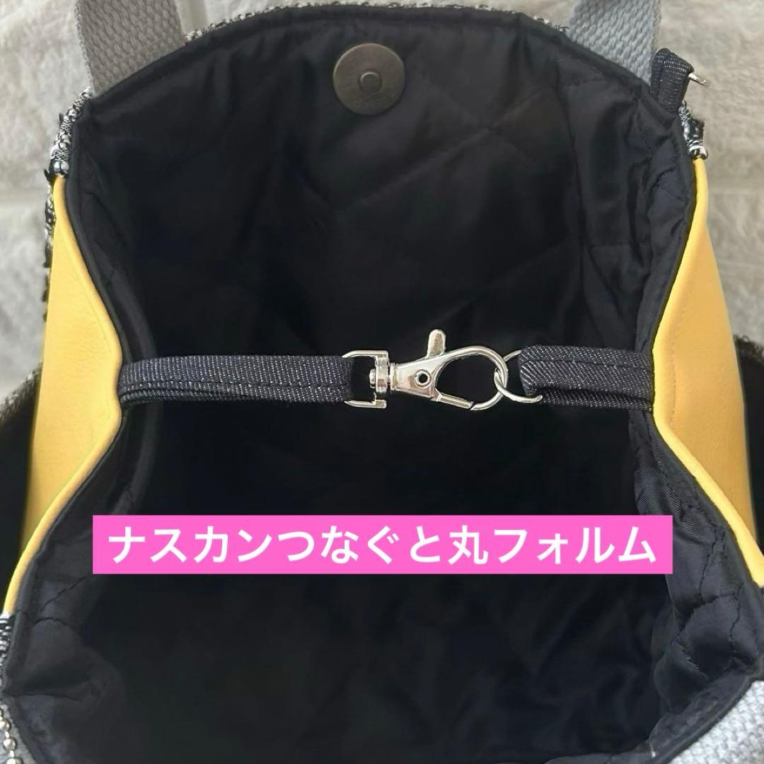 ゆ*ら様 ツイード＆フェイクレザー　黒猫ちゃん　コヤンイサムチョン　トートバッグ