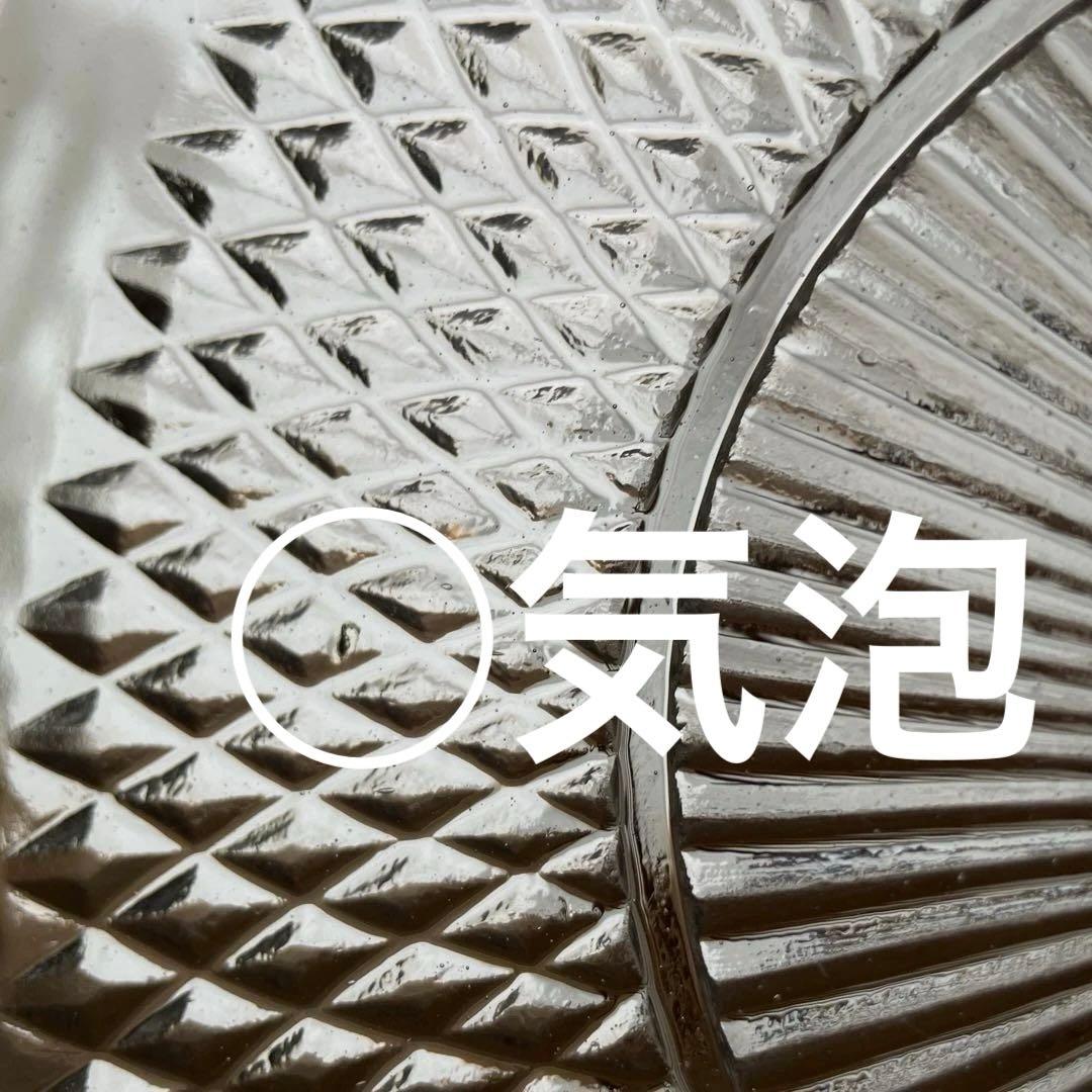 古い国産のガラスケーキドーム　気泡入り　アンティーク