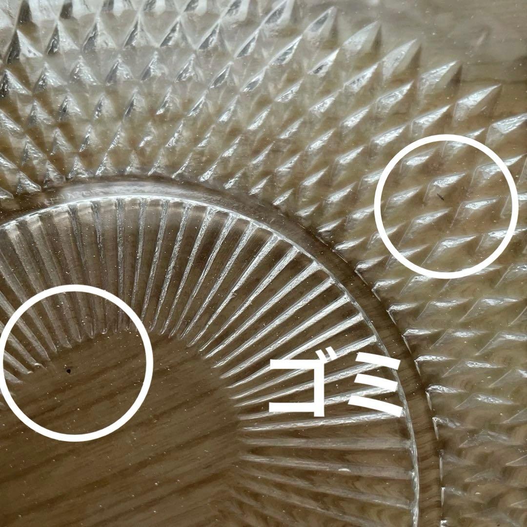 古い国産のガラスケーキドーム　気泡入り　アンティーク