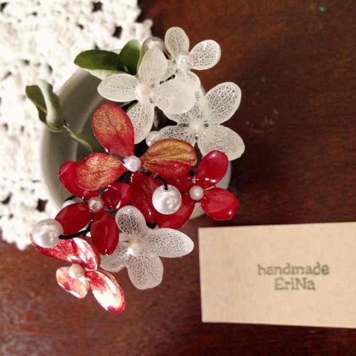 canapiii様 ご確認下さい。本物花 1輪タイプ 液体樹脂加工