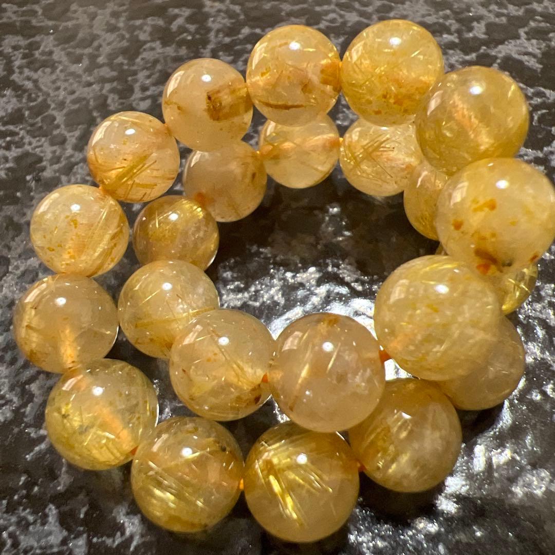 「C4070」トップクラス　7A ルチルクォーツ 　8.2mm ブレスレット