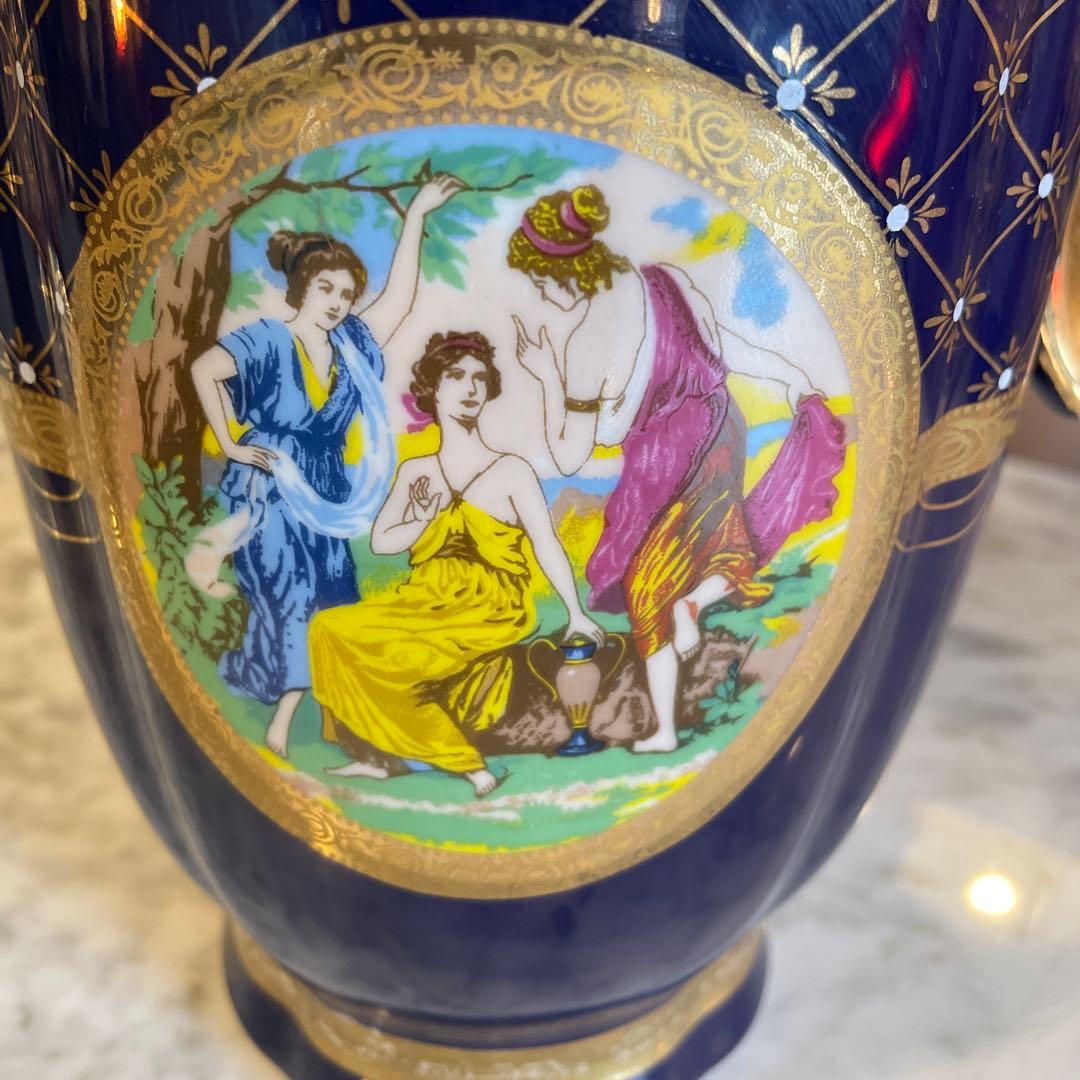 イタリア製・絵柄入りの花瓶