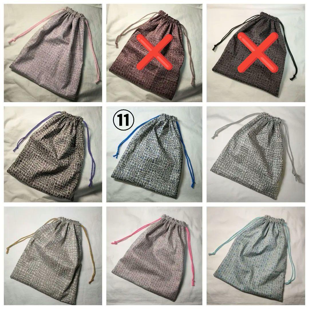 【在庫ページ】リバティ　ハンドメイド　巾着袋大　花、動物柄