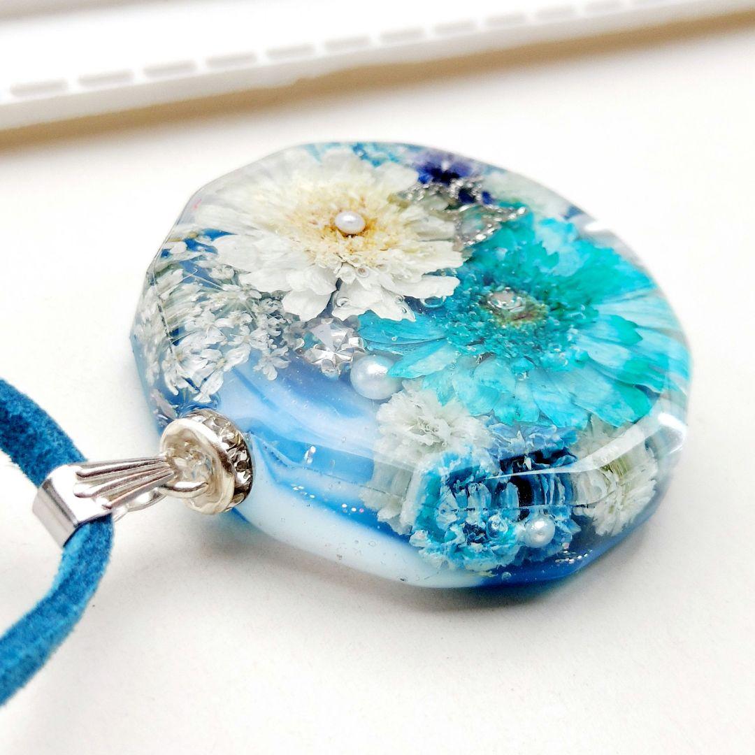【1590】レジン　マトリカリア　ネックレス　ペンダント　ハンドメイド