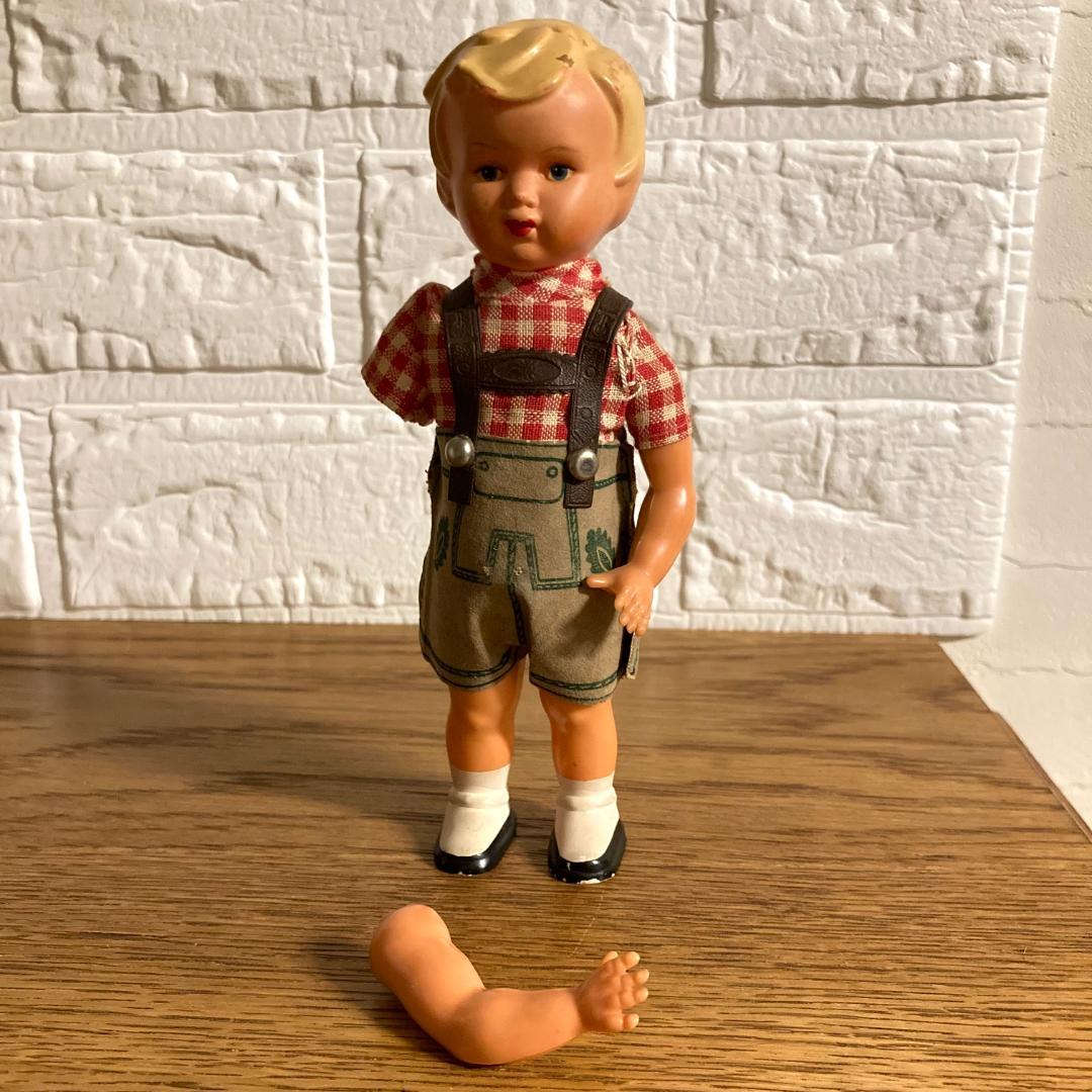 西ドイツ 1950's ヴィンテージ ゼンマイ式 ダンシングドール ドイツ人形