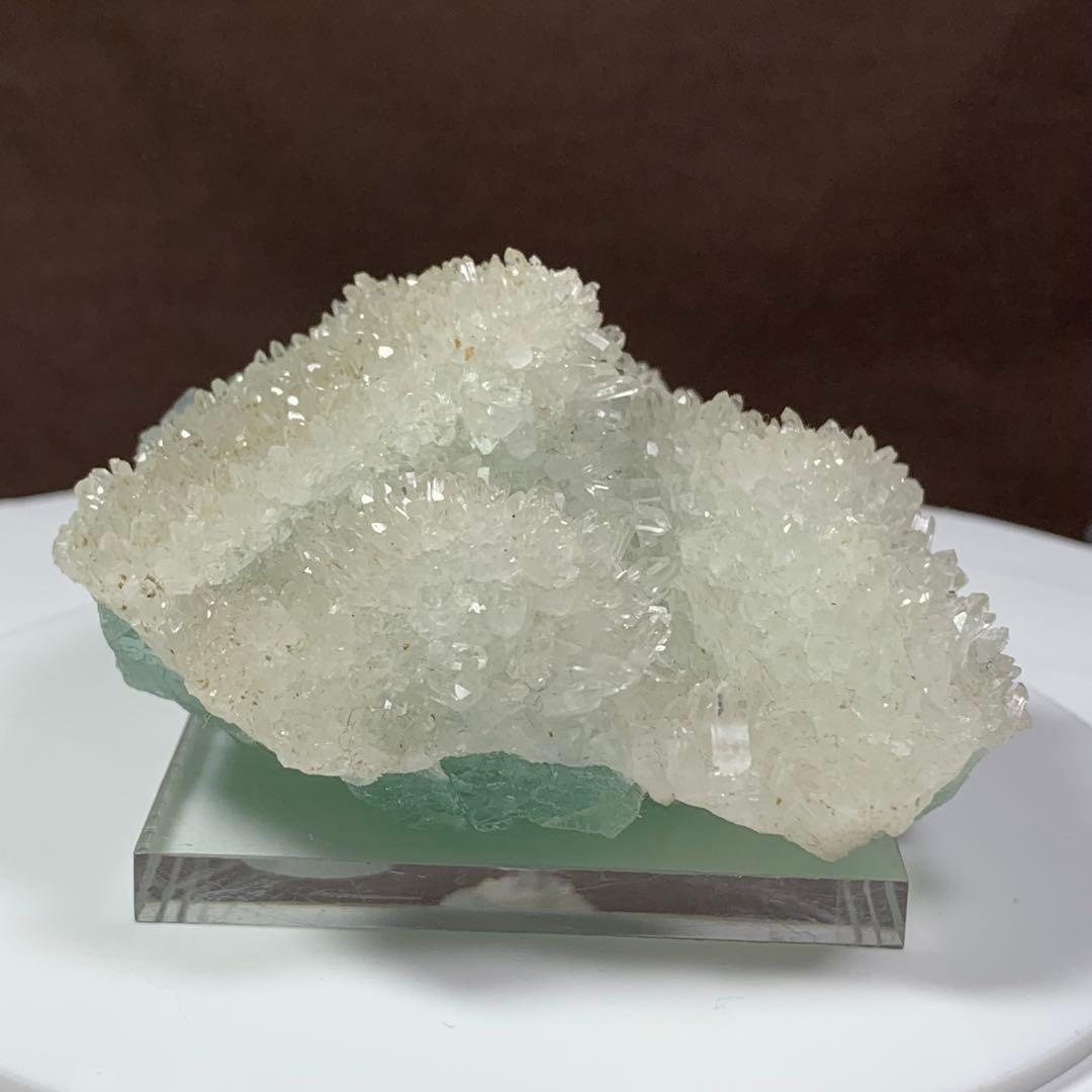 福島県南会津蛍鉱山産☆水晶共生☆フローライト