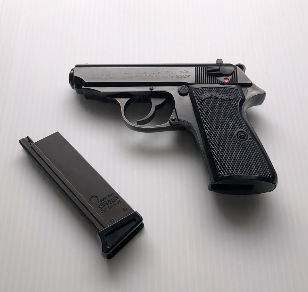 【未使用に近い】マルゼン　ワルサーPPK/sガスブローバック　ブラックメタル