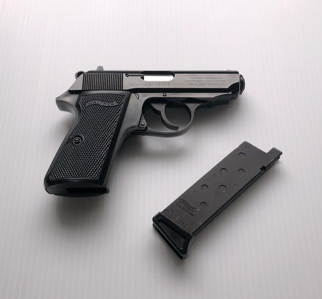 【未使用に近い】マルゼン　ワルサーPPK/sガスブローバック　ブラックメタル