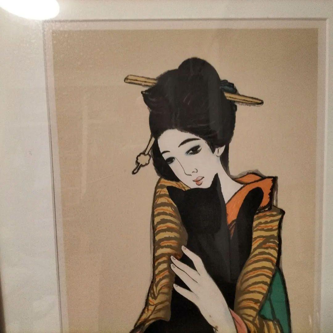 竹久夢二　版画　黒船屋 　縦1ｍの特大サイズ