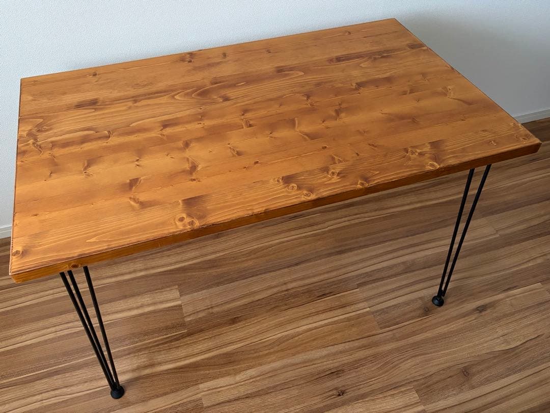 送料込 LOWYA 天然木 無垢板 デスク テーブル