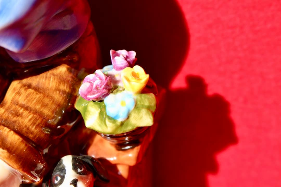 かわいい陶磁器【フィギュリン　羊飼いの男女】