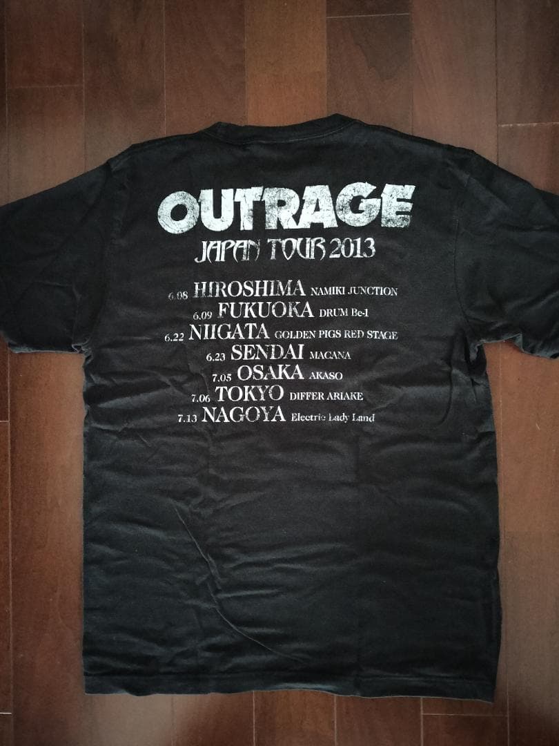 OUTRAGE JAPAN TOUR 2013 Tシャツ Lサイズ