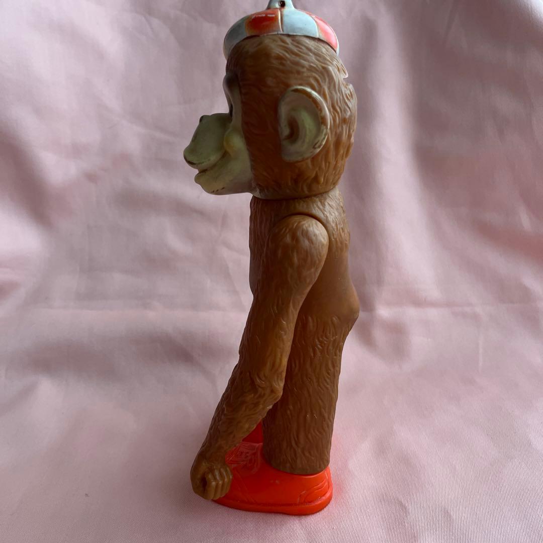 レア　ビンテージ　さる　約60 70年代　ラバーモンキー　ラバー　動物　貯金箱