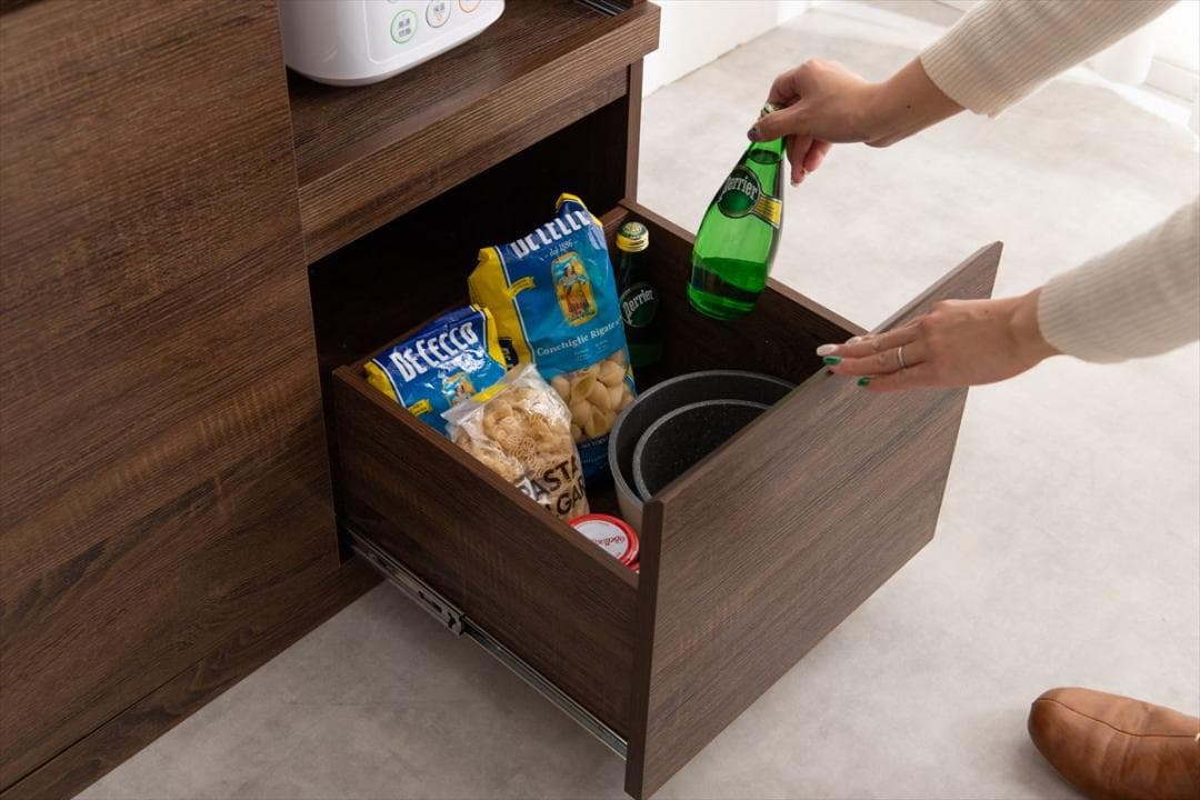 【送料無料】【幅120cm】 Koti キッチンカウンター 収納 棚 大容量