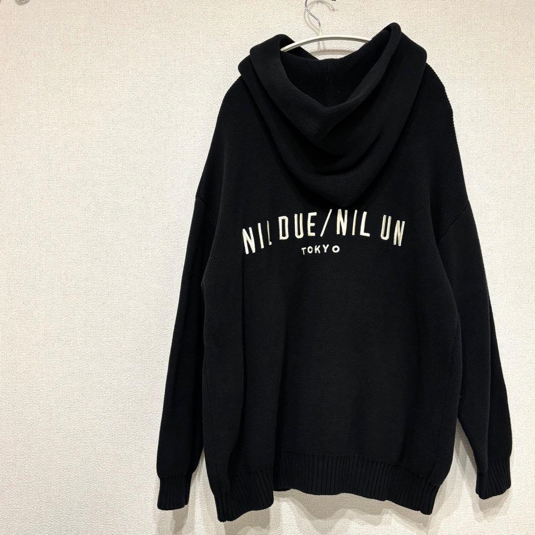 NIL DUE / NIL UN　EMBROIDERY KNIT HOODIE