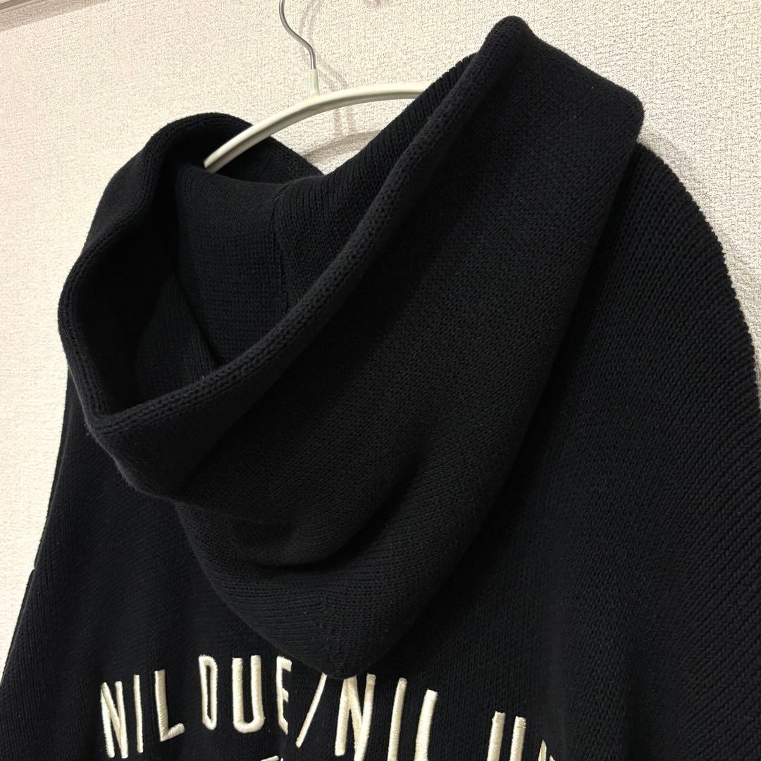 NIL DUE / NIL UN　EMBROIDERY KNIT HOODIE